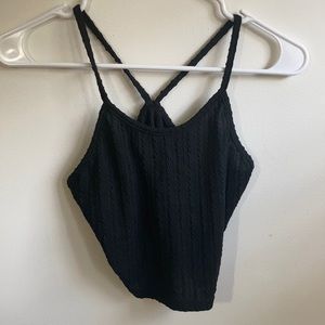 Sweater crop tank